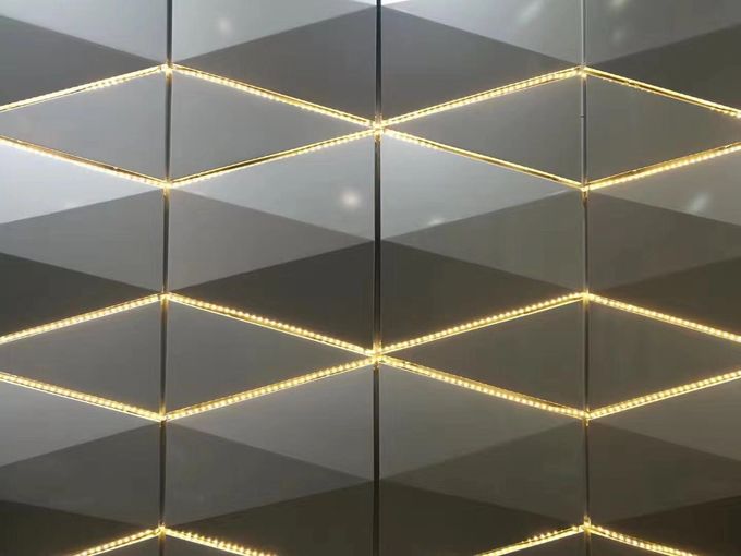 3D pannelli di parete compositi del metallo di forma ACP per le dimensioni esterna 500 * 250mm della decorazione