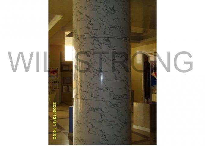 Rivestimento circolare di alluminio della colonna della parete divisoria del pannello del modello del marmo di PVDF