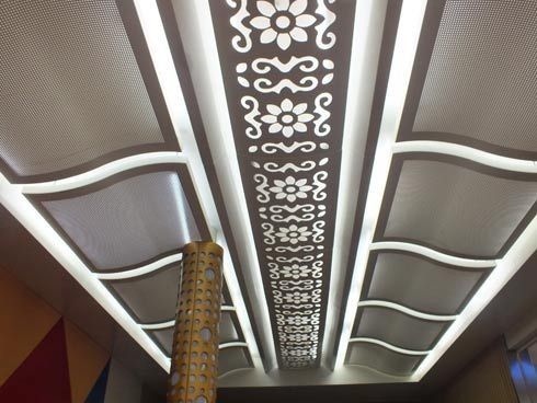 Pannelli per soffitti di alluminio della pianura della clip del deflettore del piatto della striscia del metallo per la stazione della metropolitana del sottopassaggio